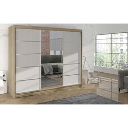 Шкаф-купе Space Meble Derby VI 200x215x58 (Sonoma/White Matte)