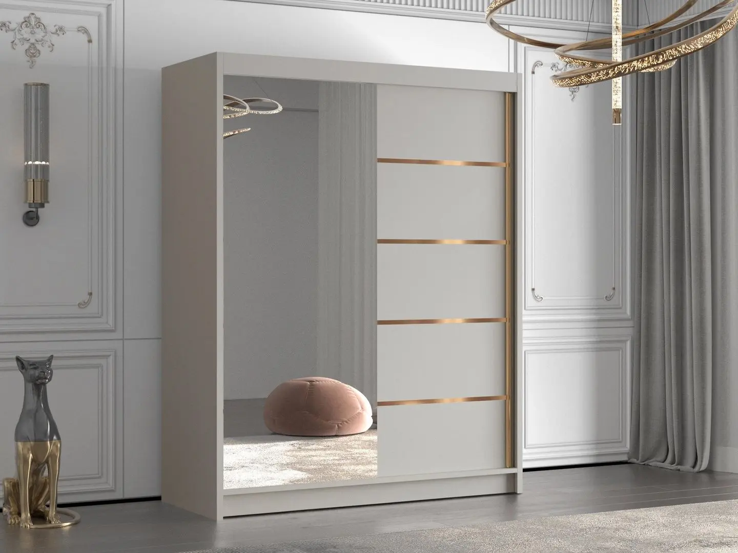 Dulap-cupe Space Meble Flavio III 150x200x58 (Cashmere)