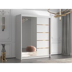 Dulap-cupe Space Meble Flavio III 150x200x58 (White Matte)