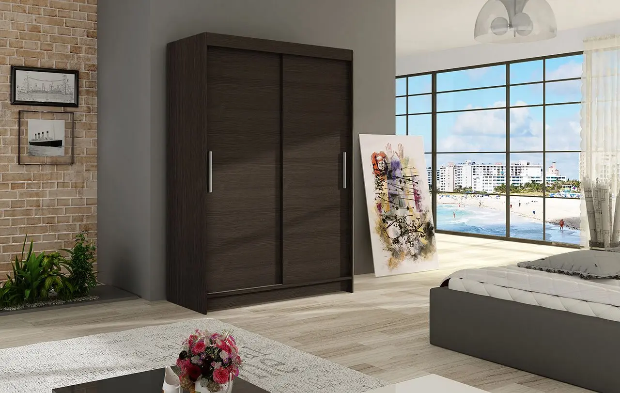 Dulap-cupe Space Meble Miami I 120x200x58 (Chocolate)