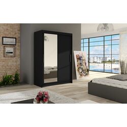 Dulap-cupe Space Meble Miami VI 120x200x58 (Black Matte) Thumb