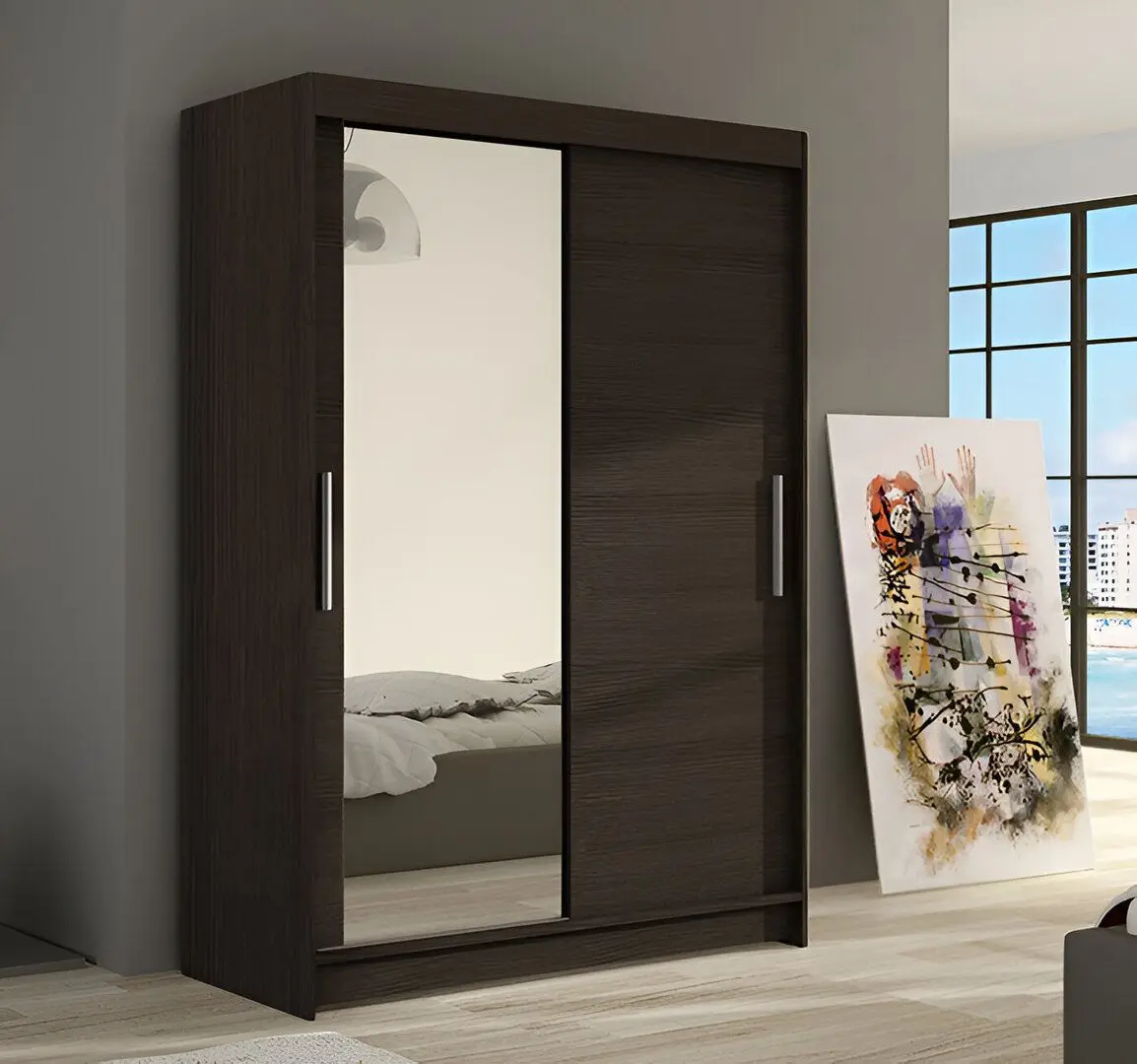 Dulap-cupe Space Meble Miami VI 120x200x58 (Chocolate)