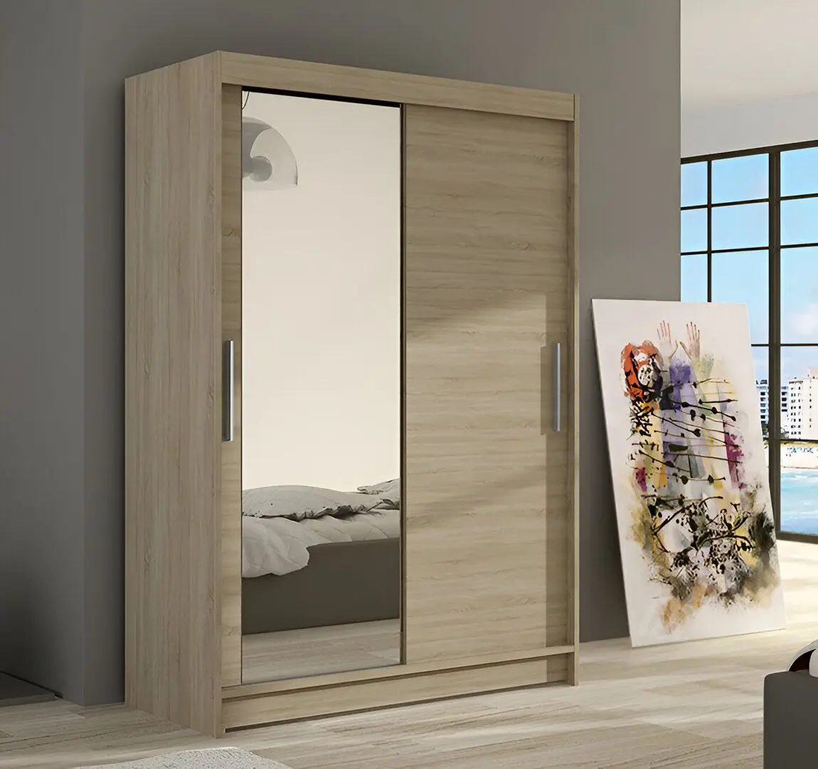 Dulap-cupe Space Meble Miami VI 120x200x58 (Sonoma)