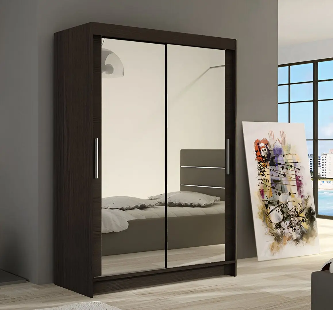Dulap-cupe Space Meble Miami VII 120x200x58 (Chocolate)