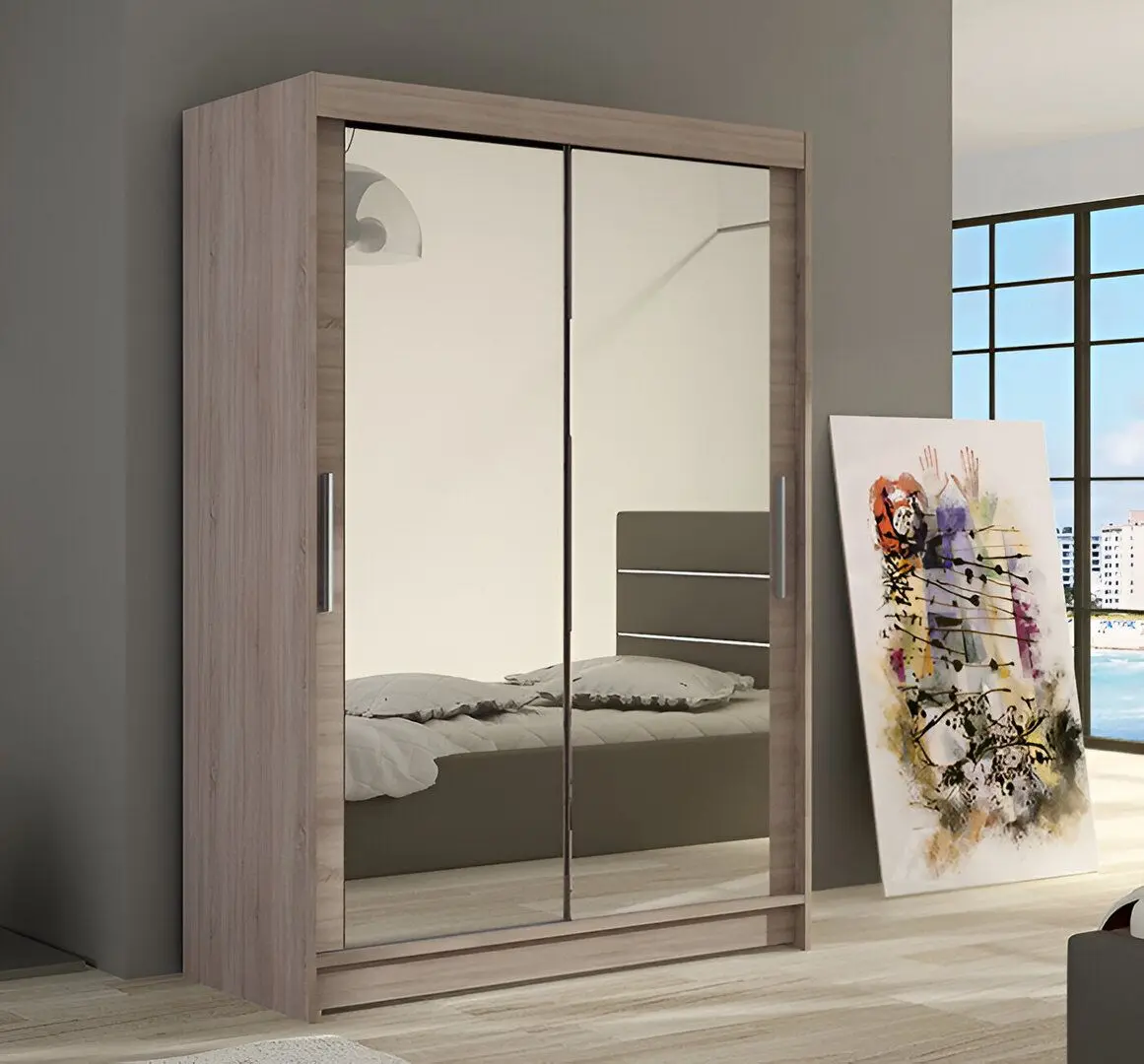 Dulap-cupe Space Meble Miami VII 120x200x58 (Truffle)