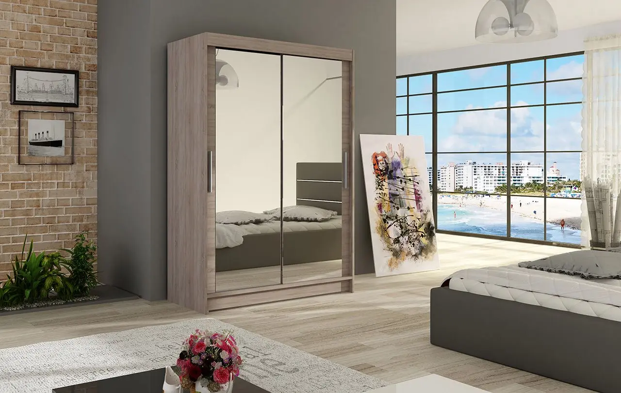 Dulap-cupe Space Meble Miami VII 120x200x58 (Truffle)