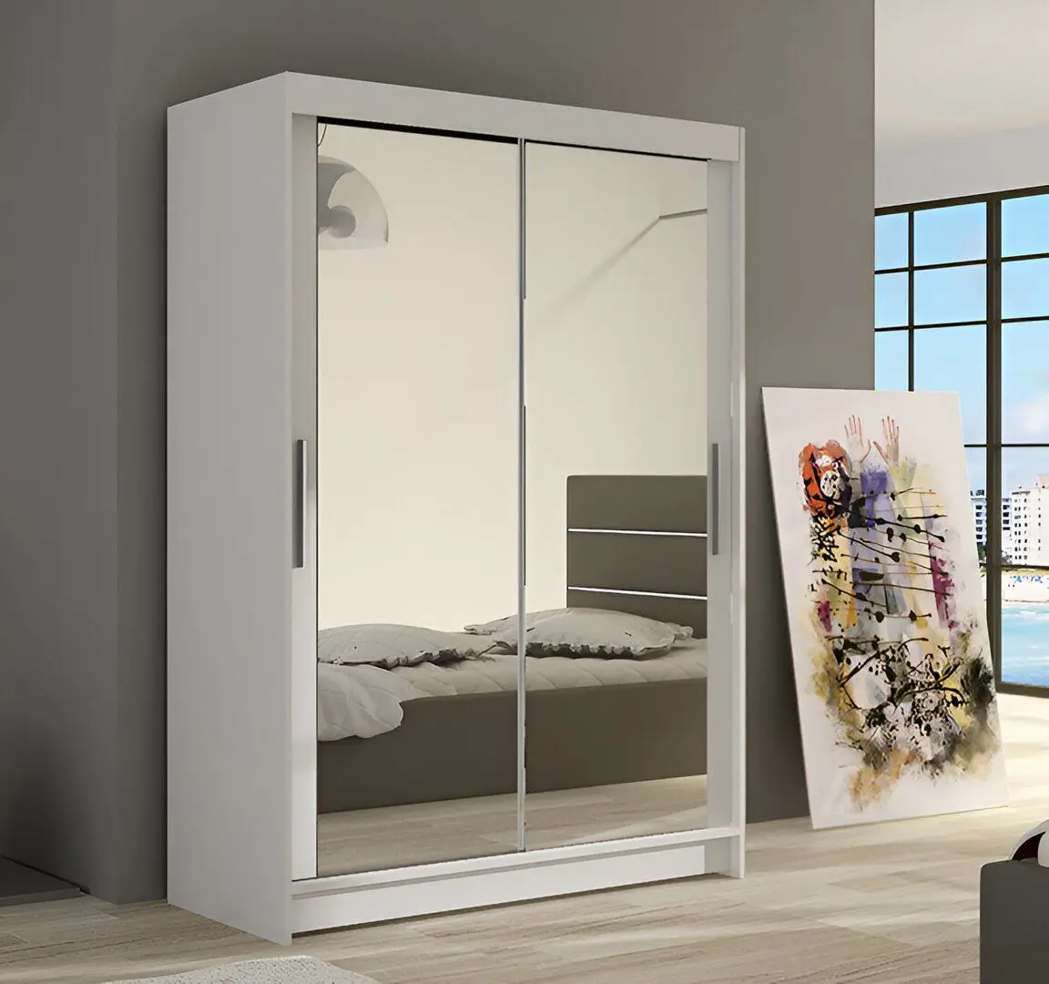 Dulap-cupe Space Meble Miami VII 120x200x58 (White Matte)