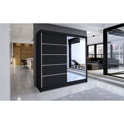 Dulap-cupe Space Meble Talin III 180x215x58 (Black Matte)