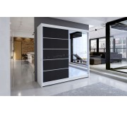 Dulap-cupe Space Meble Talin III 180x215x58 (White Matte/Black Matte)