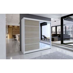 Dulap-cupe Space Meble Talin III 180x215x58 (White Matte/Sonoma)