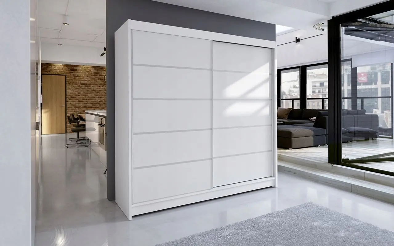 Dulap-cupe Space Meble Talin IV 180x215x58 (White Matte)