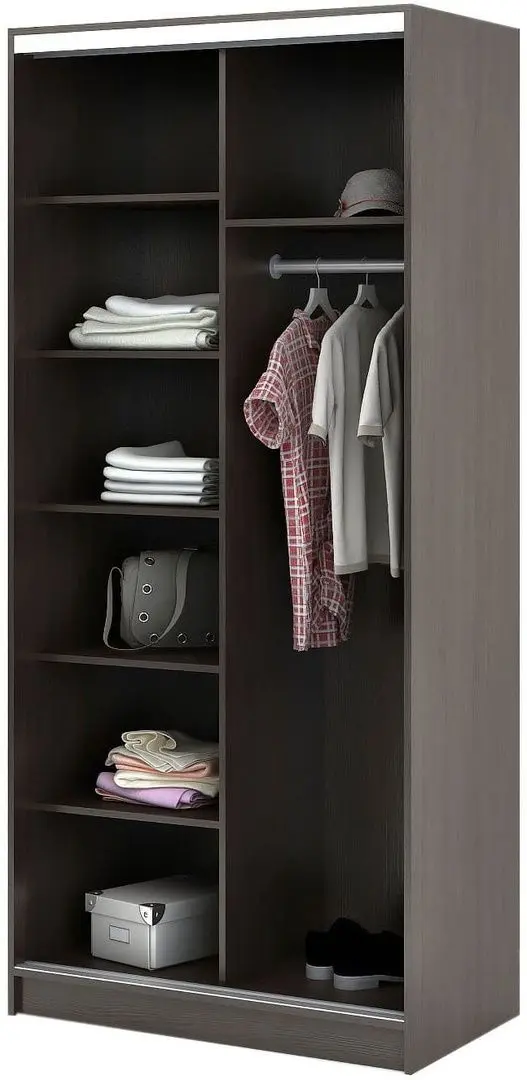 Dulap-cupe Стендмебель Alyans 100x220x60 (Belford Oak/Wenge) - 2