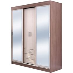 Dulap-cupe Стендмебель Lider 2М-К 170х220х58 (Ash Shimo Dark/Ash Shimo Light)