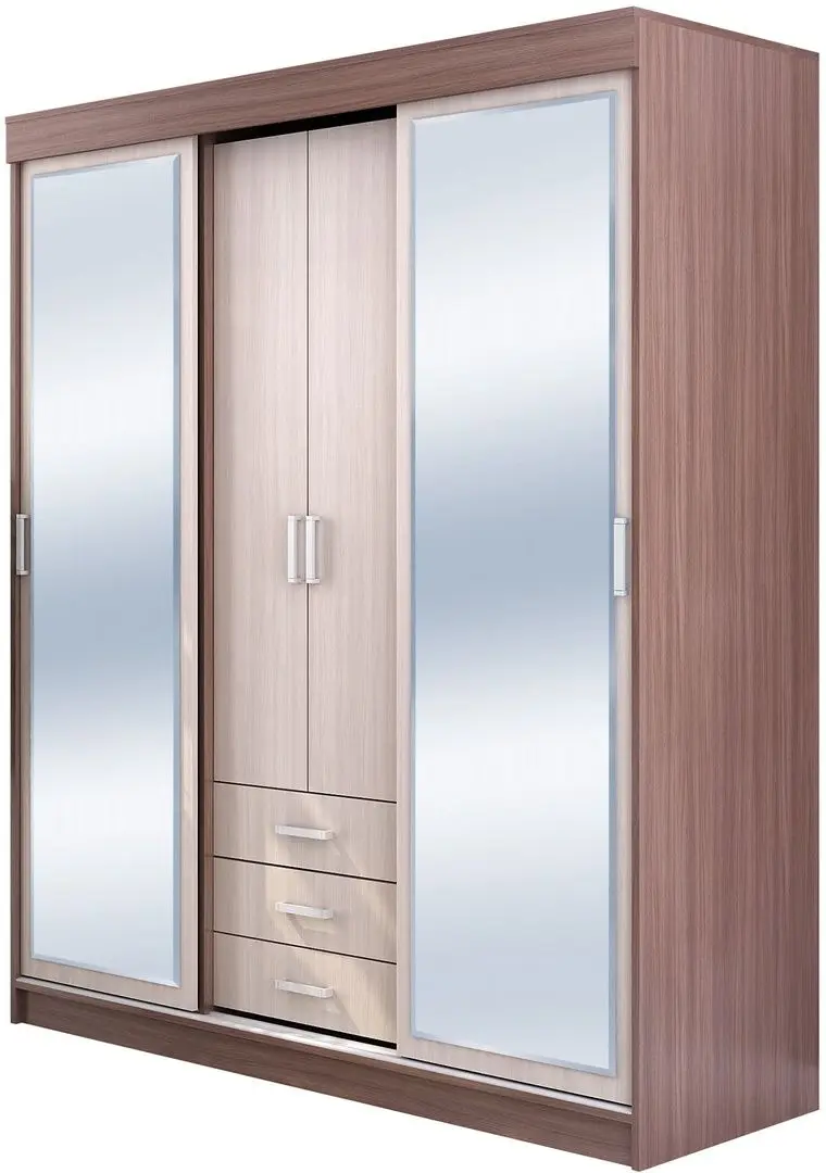 Dulap-cupe Стендмебель Lider 2М-К 170х220х58 (Ash Shimo Dark/Ash Shimo Light)