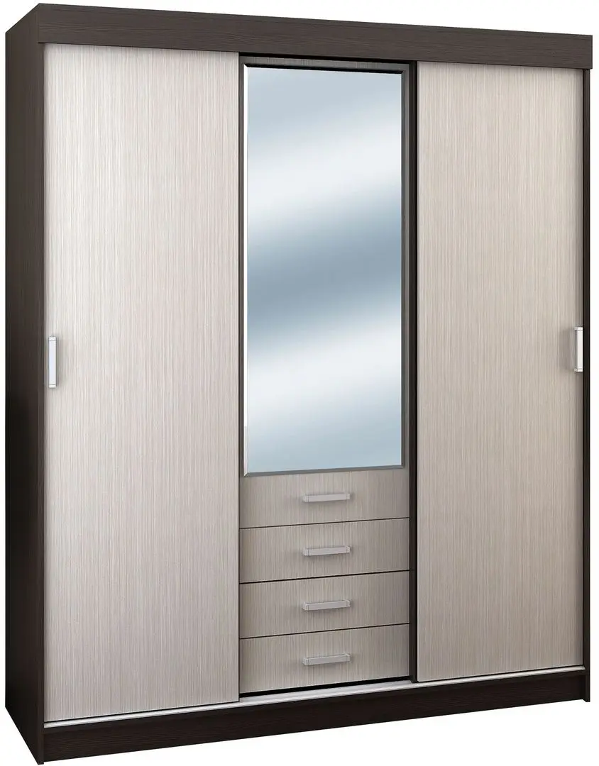 Dulap-cupe Стендмебель Lider 3М-К 170х220х58 (Belford Oak/Wenge)