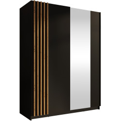 Шкаф-купе Tempo Kondela Bajadero Typ 1 2D-150 (Black/Artisan Oak) Thumb