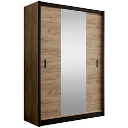 Dulap-cupe Tempo Kondela Craft 150x215 (Black/Craft Oak Golden) Thumb