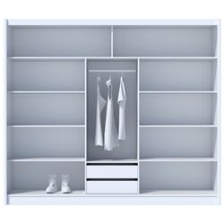 Dulap-cupe Tempo Kondela Craft 250x215 (Black/Craft Oak Golden) Thumb