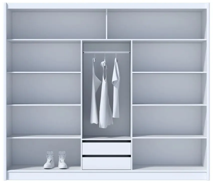 Dulap-cupe Tempo Kondela Craft 250x215 (Black/Craft Oak Golden)