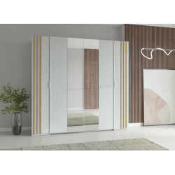 Dulap-cupe Tempo Kondela Florens 2D (White/Sonoma Oak)