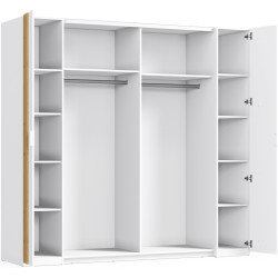 Dulap-cupe Tempo Kondela Florens 2D (White/Sonoma Oak) Thumb