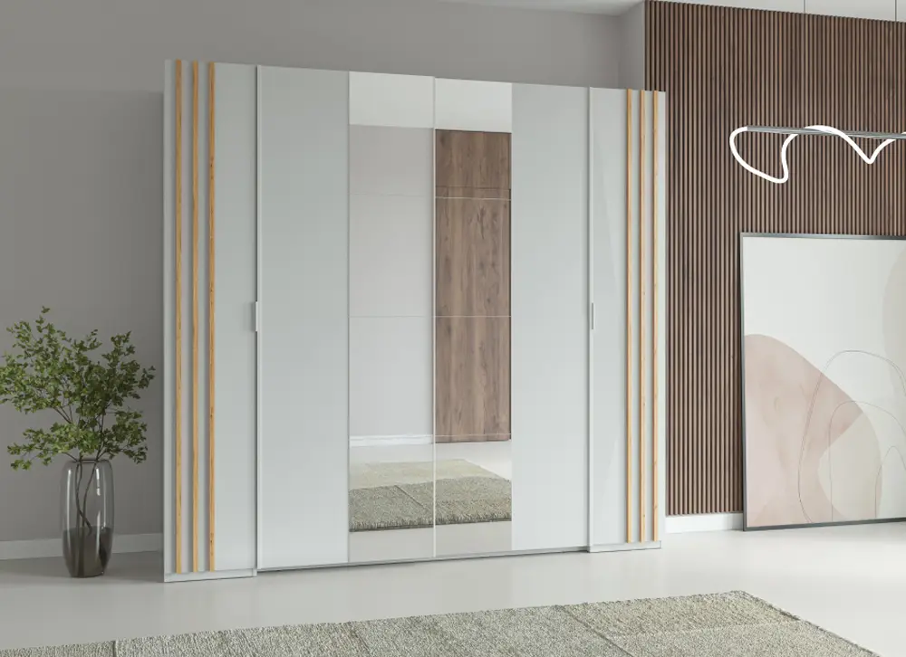 Dulap-cupe Tempo Kondela Florens 2D (White/Sonoma Oak)