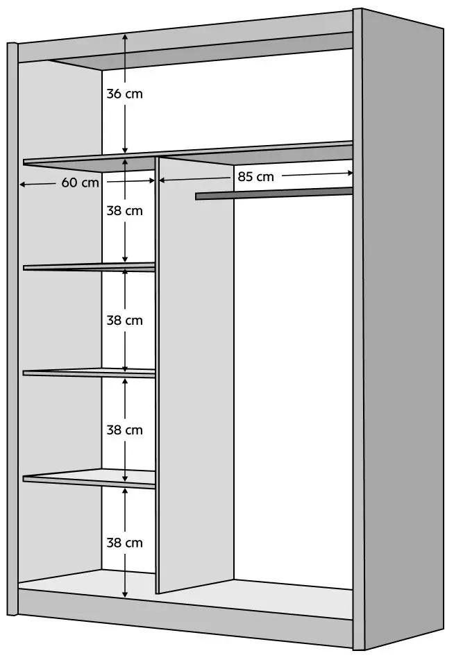 Dulap-cupe Tempo Kondela Ladder 150x215 (Black/Craft Oak Golden)