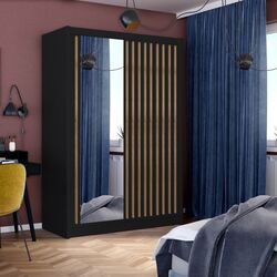 Dulap-cupe Tempo Kondela Ladder 150x215 (Black/Craft Oak Golden)