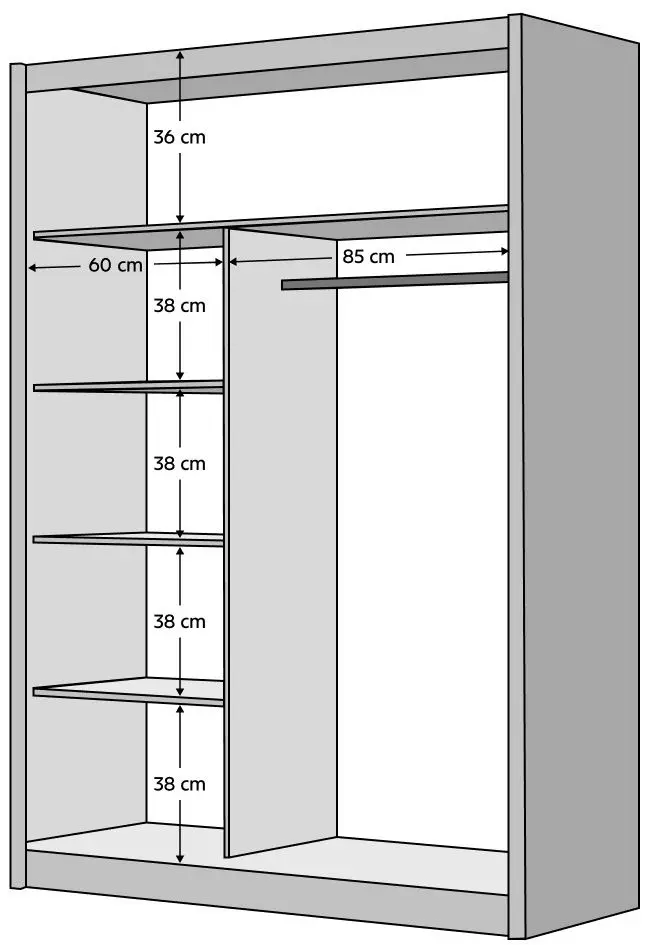 Dulap-cupe Tempo Kondela Ladder 150x215 (White/Craft Oak Golden)