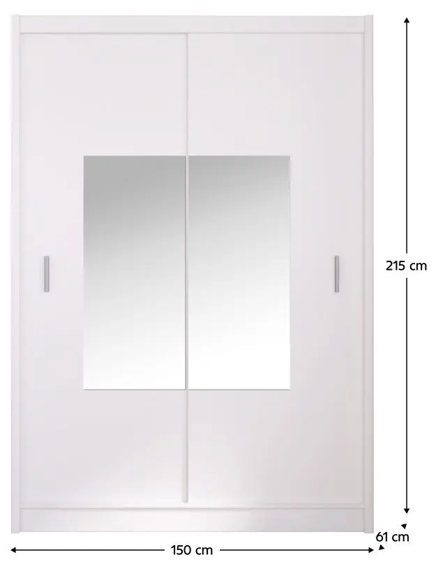 Dulap-cupe Tempo Kondela Madryt 150x215 (White)