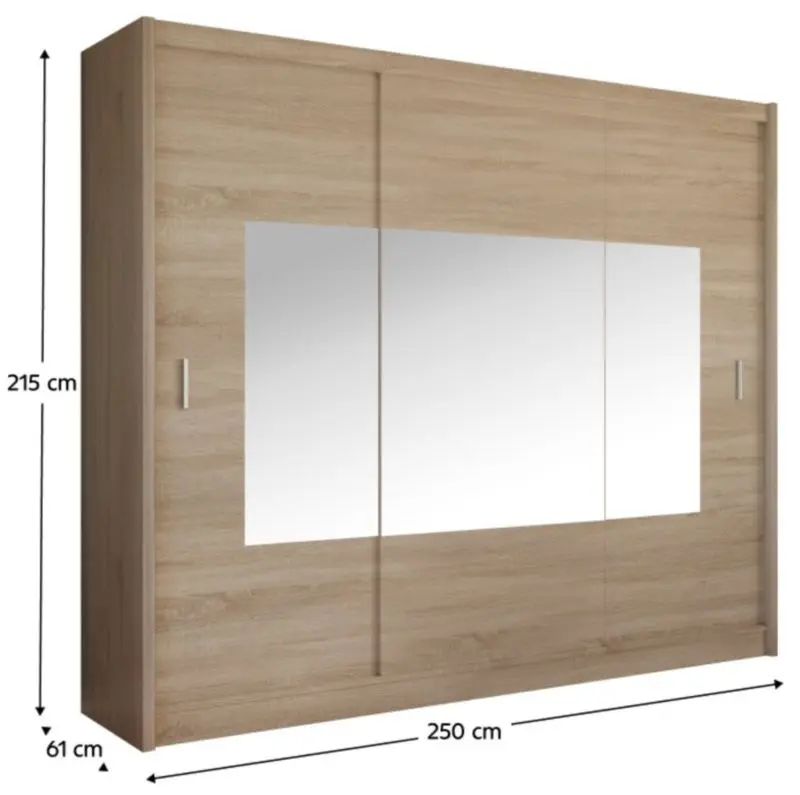 Dulap-cupe Tempo Kondela Madryt 250x215 (Sonoma Oak)