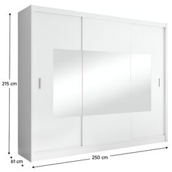 Dulap-cupe Tempo Kondela Madryt 250x215 (White) Thumb