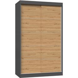 Шкаф-купе TopEshop Iga 120cm with Decorative Stripes (Anthracite/Artisan Oak)