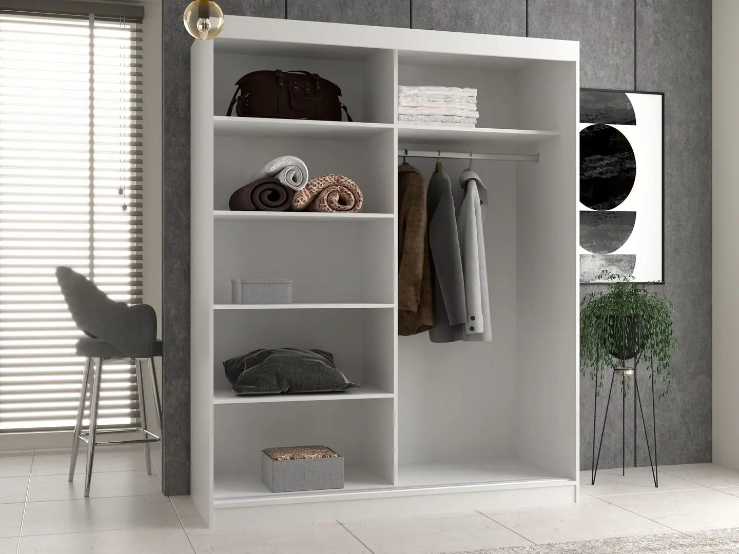 Шкаф-купе TopEshop Iga 160cm (Anthracite/Artisan Oak)