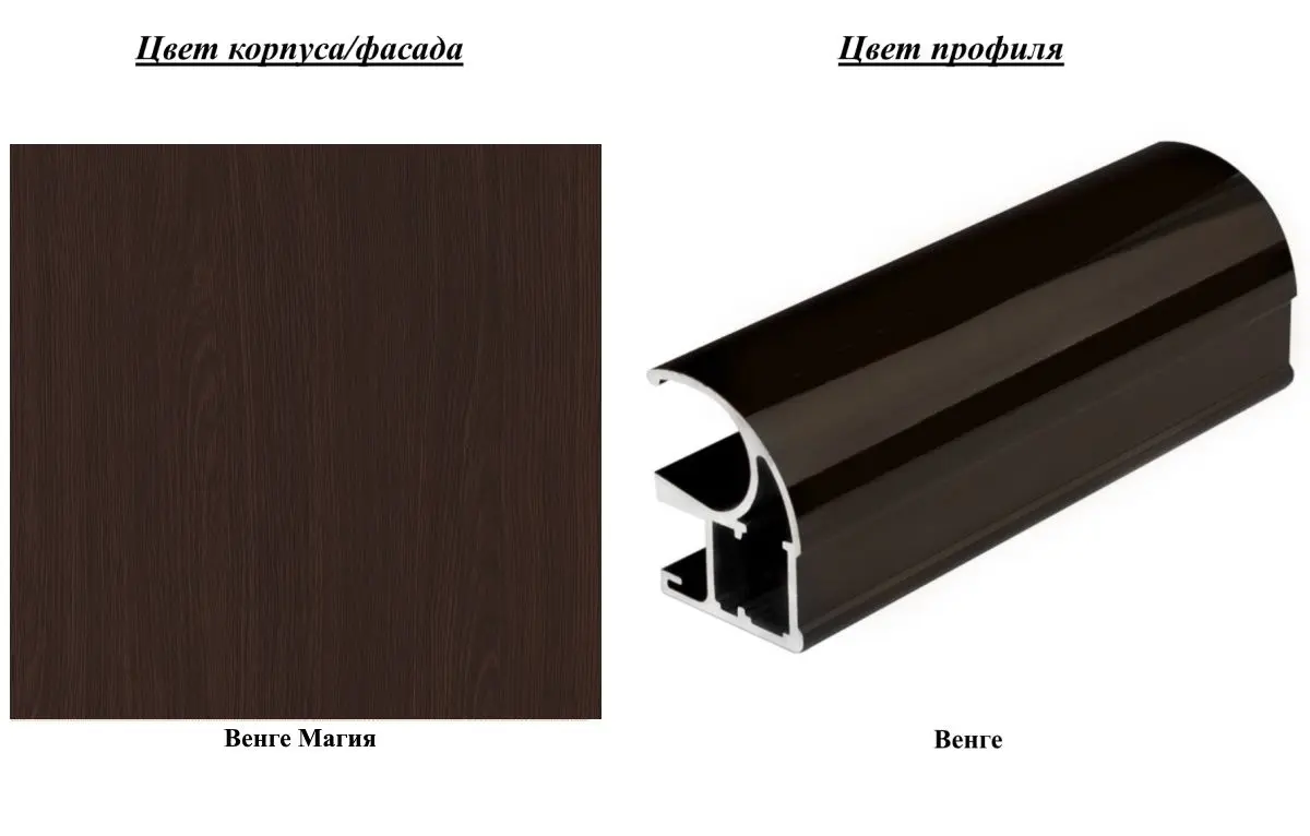 Dulap-cupe Yasen Lyuks 1 120х220х60 (Wenge Magic/Wenge) - 3