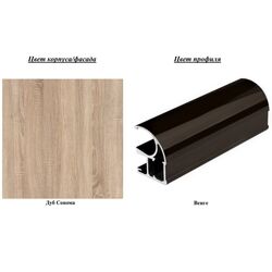 Dulap-cupe Yasen Lyuks 1 120х240х60 (Sonoma Oak/Wenge) Thumb
