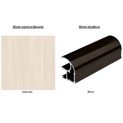 Dulap-cupe Yasen Lyuks 1 220х240х60 (Angelique/Wenge) Thumb