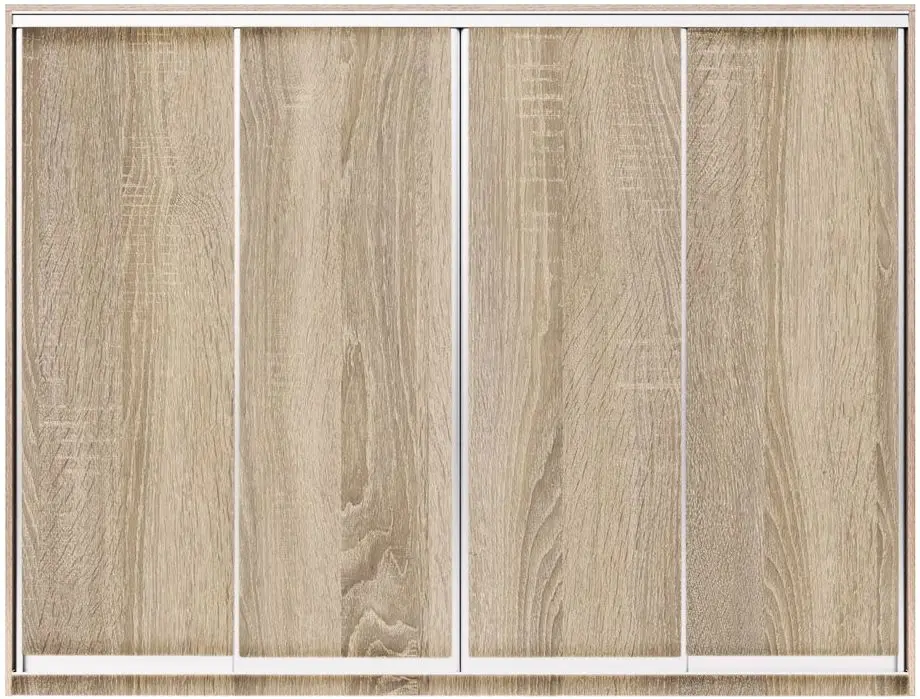 Dulap-cupe Yasen Lyuks 1 240х220х60 Sonoma Oak/Silver (4 usi)