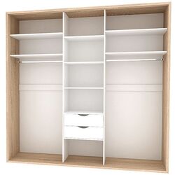 Шкаф-купе Yasen Люкс 1 240x240x60 Анжелик/Серебро (4 двери) Thumb