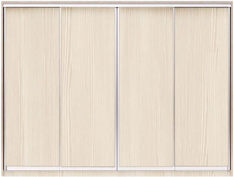 Шкаф-купе Yasen Люкс 1 240x240x60 Анжелик/Серебро (4 двери)