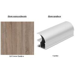 Dulap-cupe Yasen Lyuks 2 180х240х60 (Sonoma Oak Truffle/Silver) Thumb