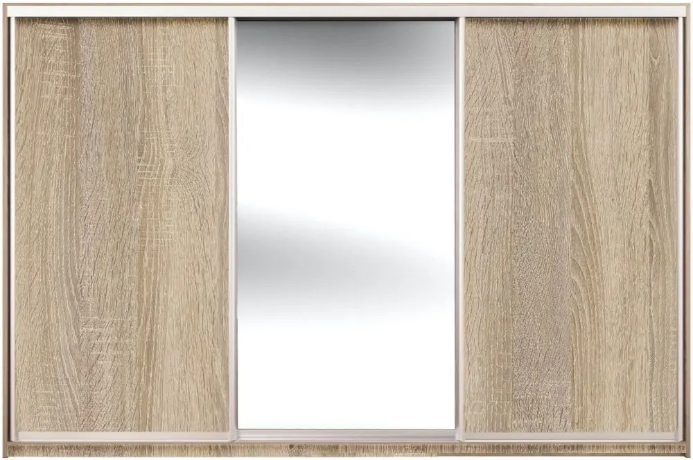 Dulap-cupe Yasen Lyuks 2 240х220х60 (Sonoma Oak/Silver)