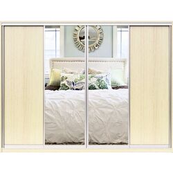 Шкаф-купе Yasen Люкс 2 240х240х60 Анжелик/Серебро (4 двери)