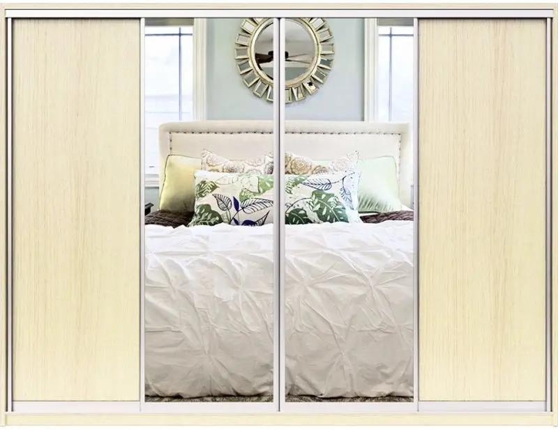 Шкаф-купе Yasen Люкс 2 240х240х60 Анжелик/Серебро (4 двери)