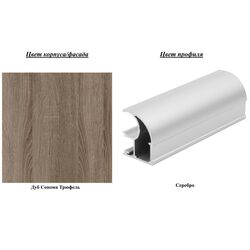 Dulap-cupe Yasen Lyuks 2 240х240х60 Sonoma Oak Truffle/Silver (4 usi) Thumb