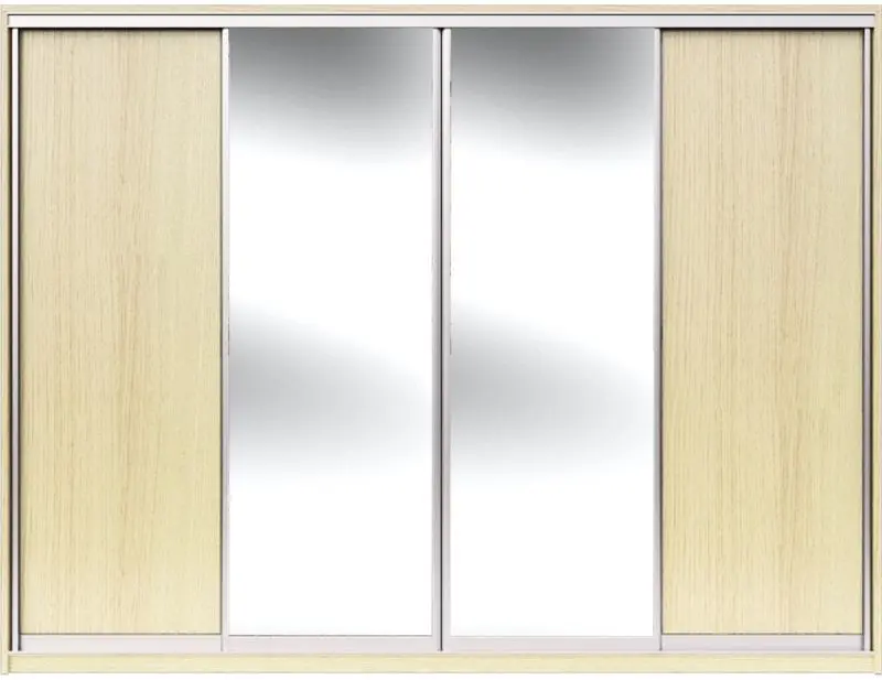 Dulap-cupe Yasen Lyuks 2 240х220х60 Angelique/Silver (4 usi)