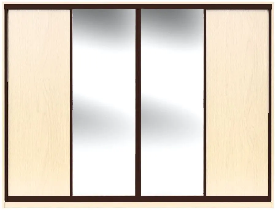 Dulap-cupe Yasen Lyuks 2 240х220х60 Angelique/Wenge (4 usi)