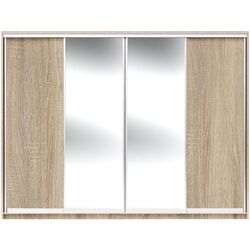 Dulap-cupe Yasen Lyuks 2 240х220х60 Sonoma Oak/Silver (4 usi)