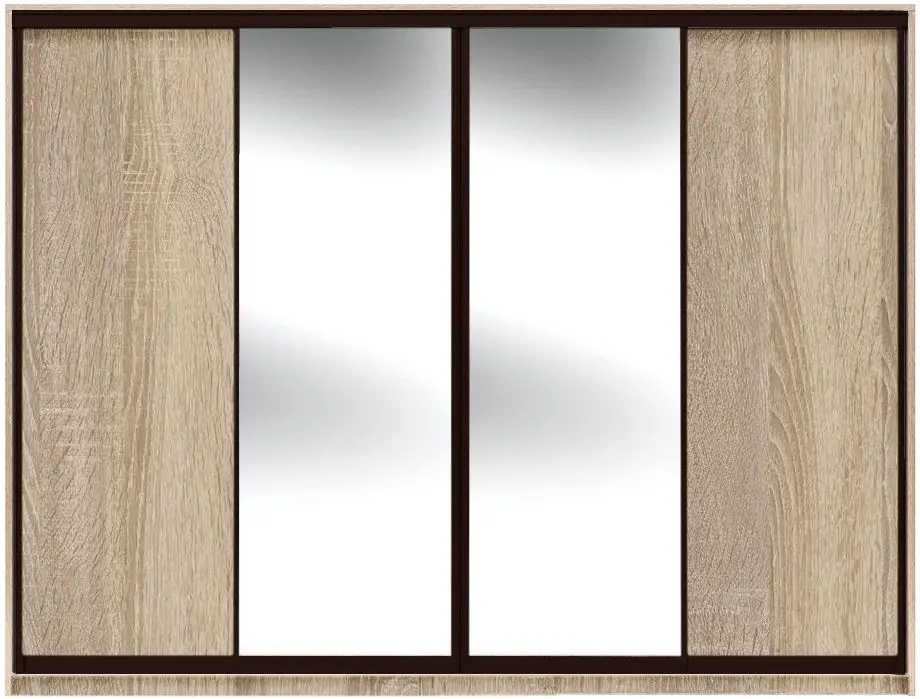 Dulap-cupe Yasen Lyuks 2 240х220х60 Sonoma Oak/Wenge (4 usi)