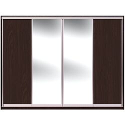 Dulap-cupe Yasen Lyuks 2 240х220х60 Wenge Magic/Silver (4 usi)